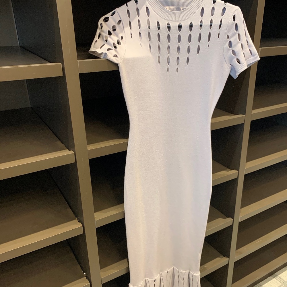 Gorgeous Cream Cut Out Midi Dress